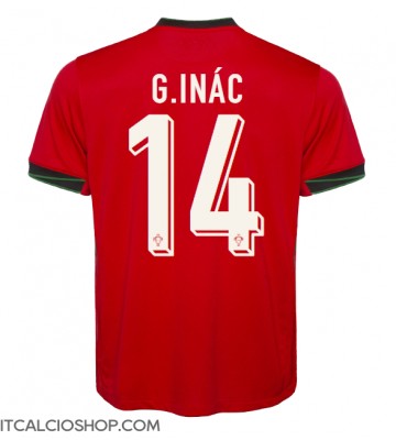 Portogallo Goncalo Inacio #14 Prima Maglia Europei 2024 Manica Corta